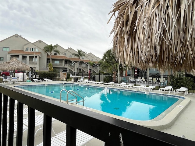 view of pool with a patio area