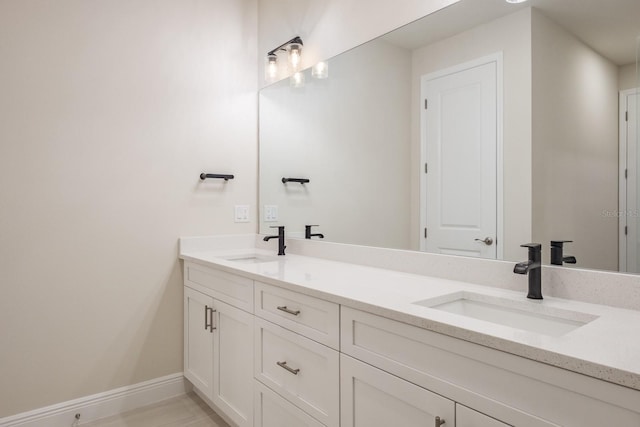 bathroom with vanity