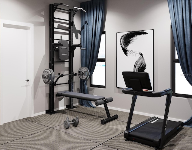 view of exercise room