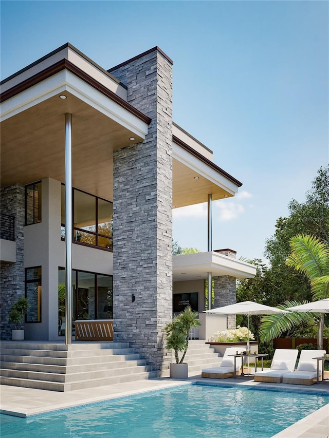 rear view of house featuring a patio area