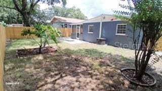 view of yard featuring a fenced backyard and a patio area