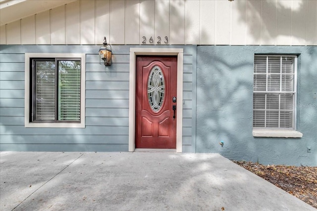 view of doorway to property