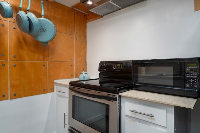 kitchen featuring ventilation hood and electric range