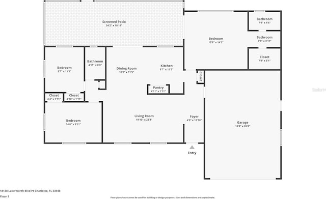 18138 Lake Worth Blvd, Port Charlotte, FL 33948 - home floor plan