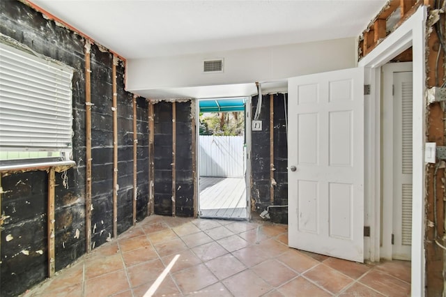 view of tiled entrance foyer