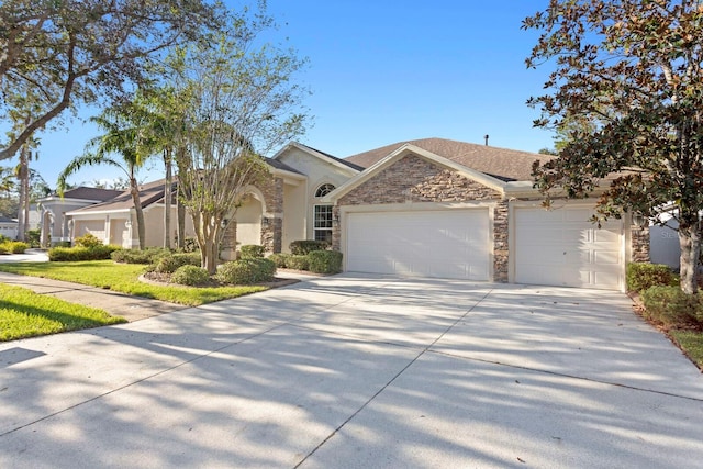 view of front of house featuring a garage