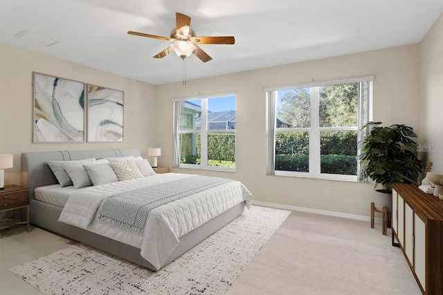 bedroom with ceiling fan