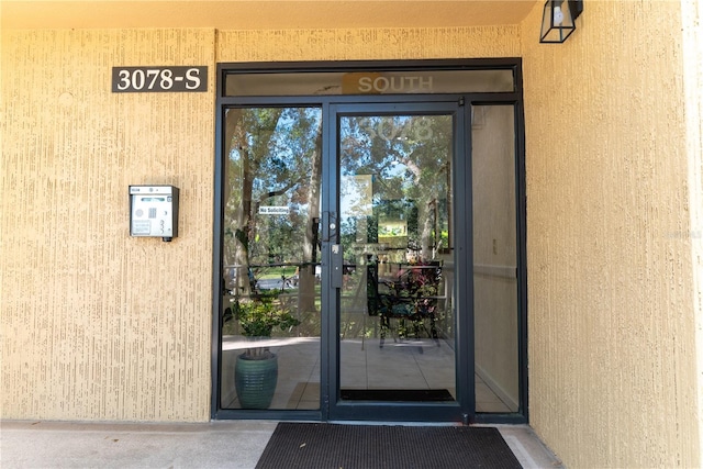 view of doorway to property