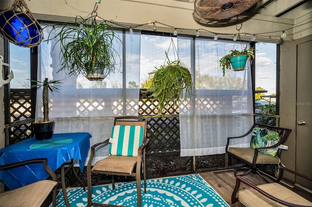 view of sunroom