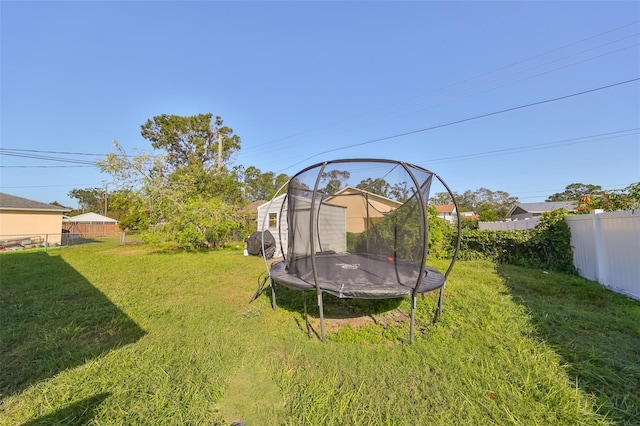3207 Acacia St, Lutz, FL 33558 - view of yard with a trampoline