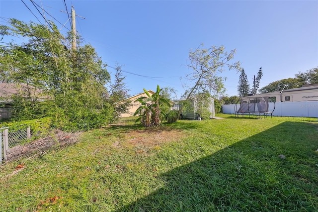 3207 Acacia St, Lutz, FL 33558 - view of yard with a trampoline