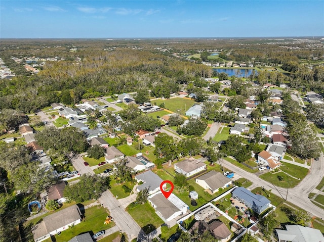 3207 Acacia St, Lutz, FL 33558 - aerial overview of property's location with nearby suburban area and a large body of water