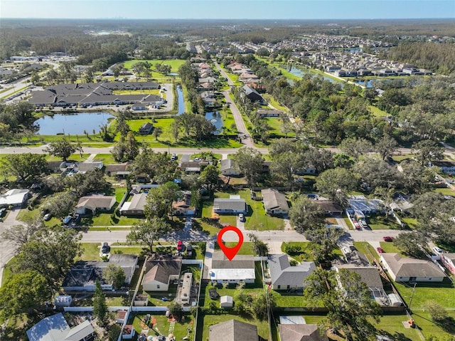 3207 Acacia St, Lutz, FL 33558 - aerial view of property and surrounding area featuring nearby suburban area and a nearby body of water