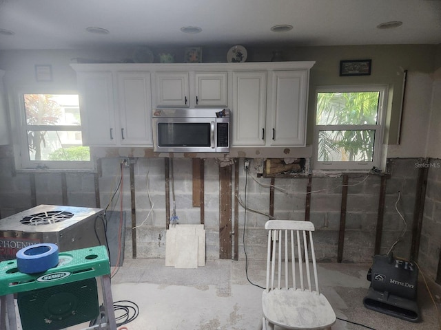 kitchen with white cabinetry