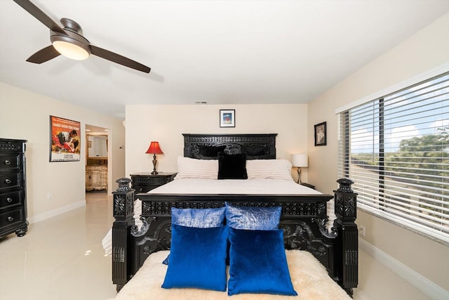 bedroom with ceiling fan