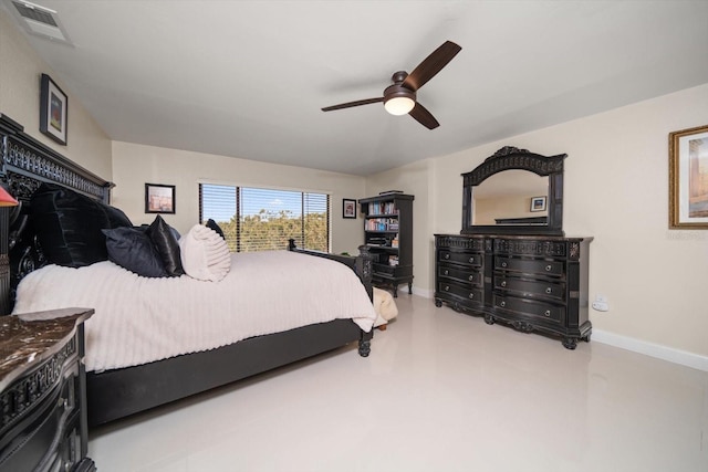 bedroom with ceiling fan