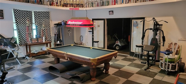 rec room featuring billiards