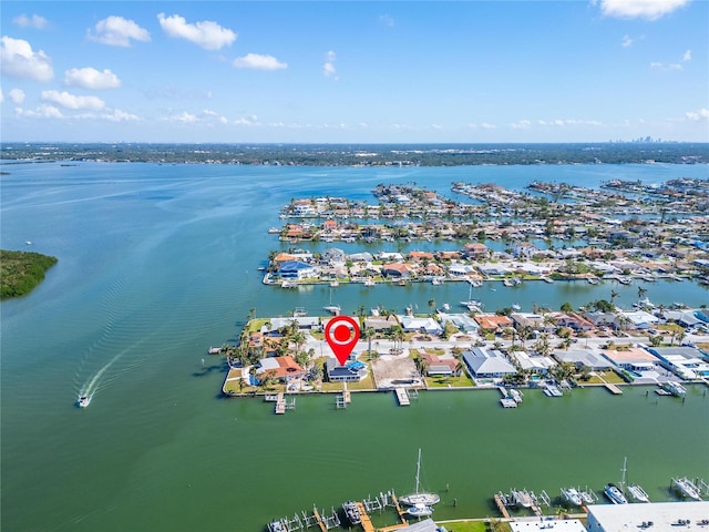 12520 4th St E, Treasure Island, FL 33706 - aerial view of a nearby body of water and numerous boat docks