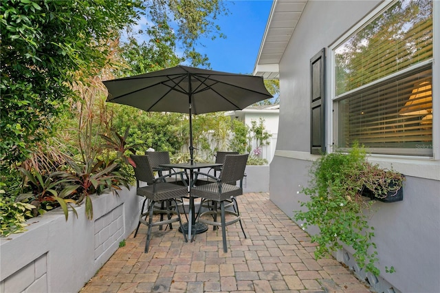 view of patio / terrace featuring outdoor dining area