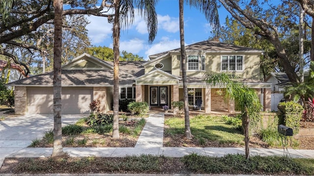 view of front of house featuring a garage