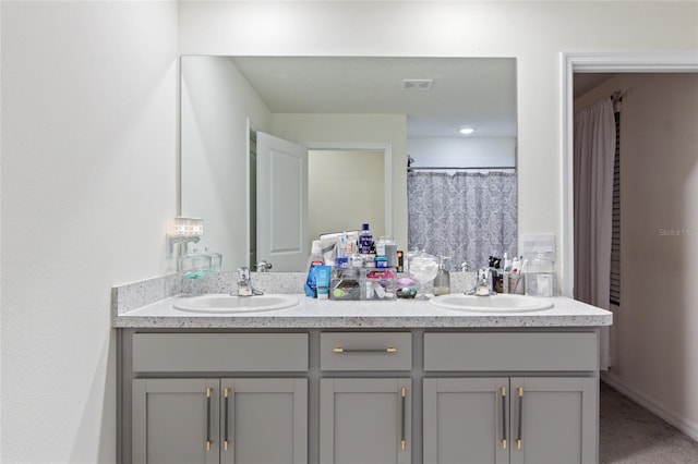 bathroom featuring vanity