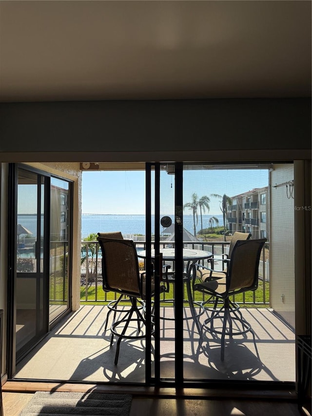 6268 Palma Del Mar Blvd S Unit 215, Saint Petersburg, FL 33715 - dining room with a water view