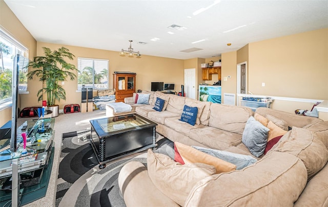 view of carpeted living room