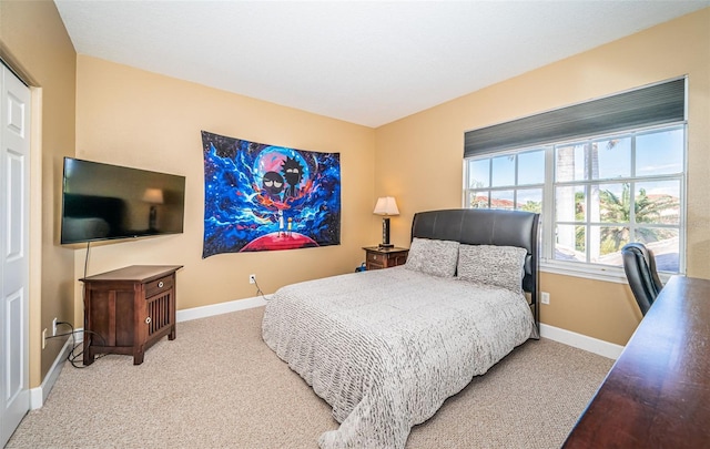 bedroom with carpet flooring