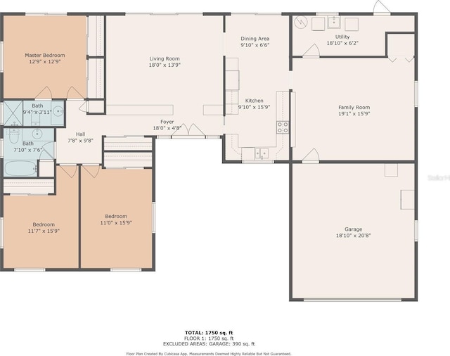 2516 Roberta St, Largo, FL 33771 - floor plan / room layout
