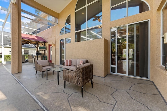 view of patio featuring outdoor lounge area