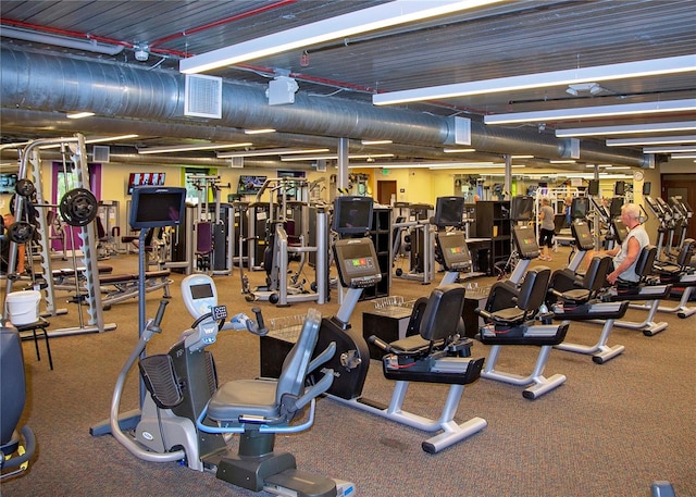 view of workout area