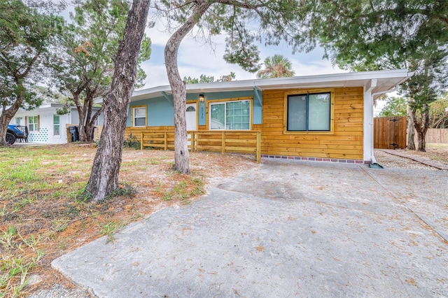 view of ranch-style house