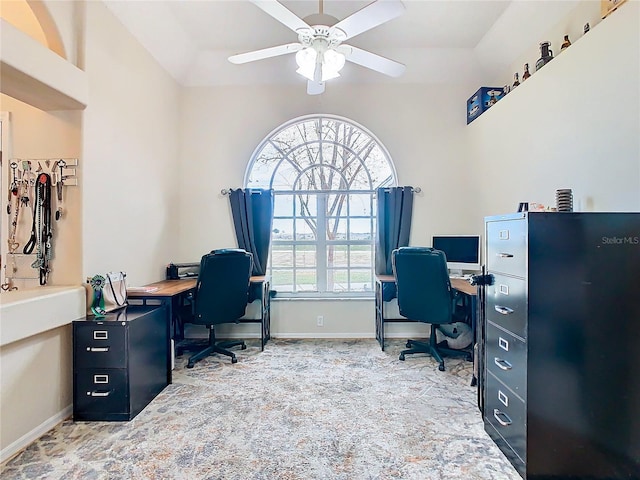 office with ceiling fan