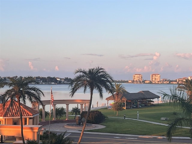 property view of water featuring a view of city