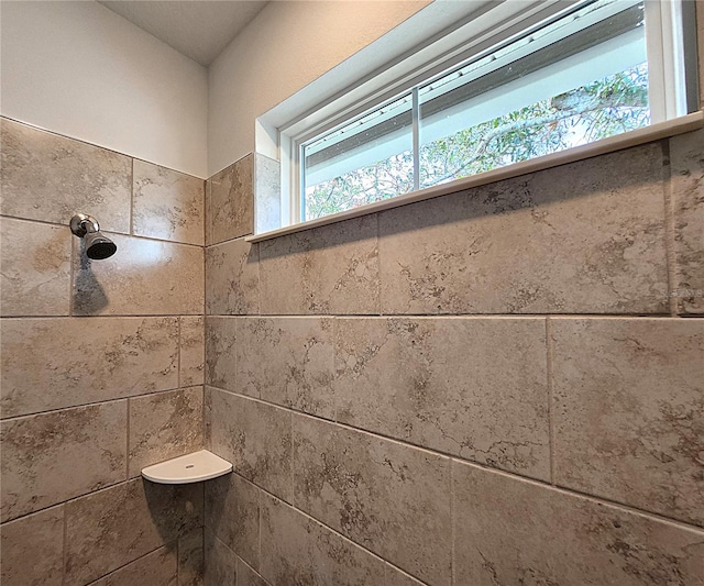 details featuring tiled shower