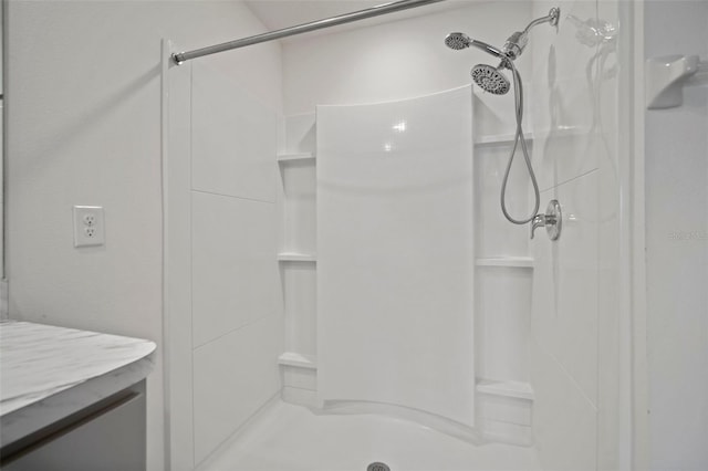 bathroom with a shower