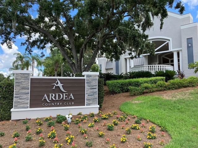 view of community sign