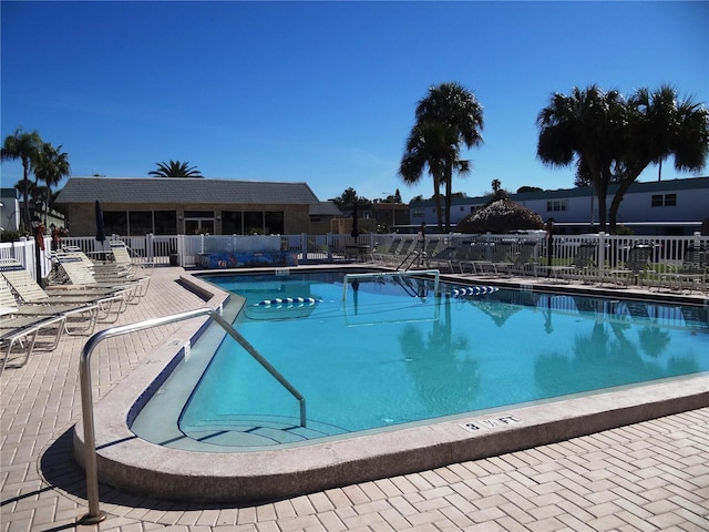 view of pool with a patio