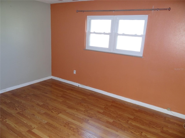 empty room featuring light hardwood / wood-style flooring