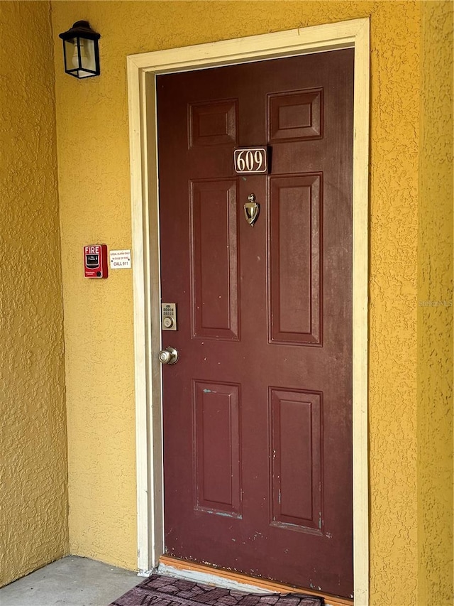 view of doorway to property