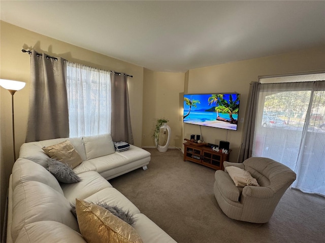 view of carpeted living room