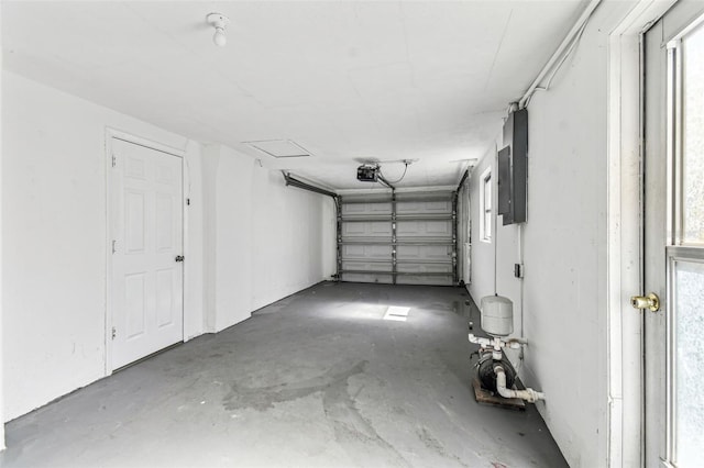 garage featuring electric panel