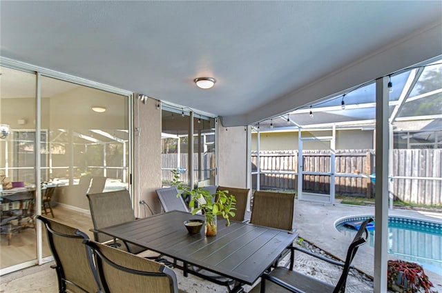 view of sunroom