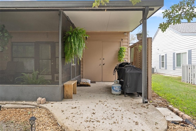 view of doorway to property