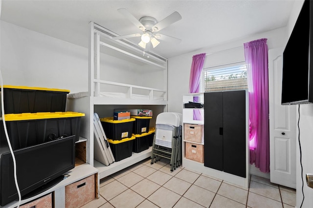 3336 W Heiter St, Tampa, FL 33607 - bedroom featuring tile patterned flooring and a ceiling fan