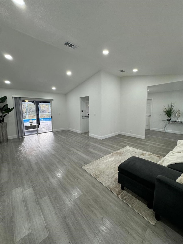 living room featuring light hardwood / wood-style floors