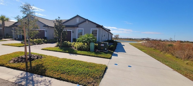 exterior space with a front yard