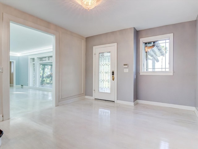 entrance foyer with plenty of natural light