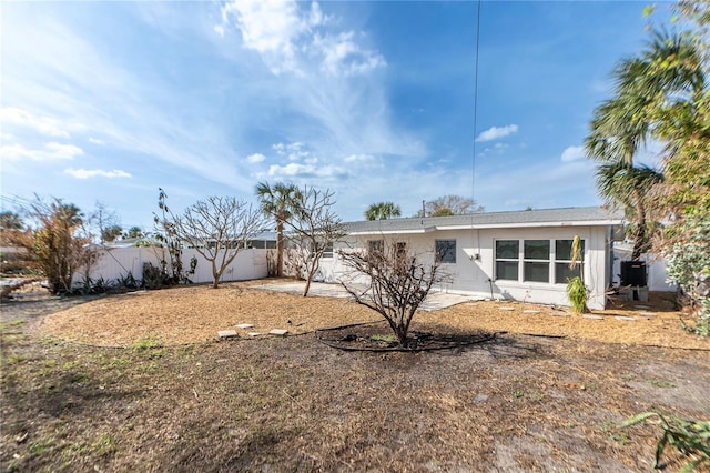 view of front of home with a patio area