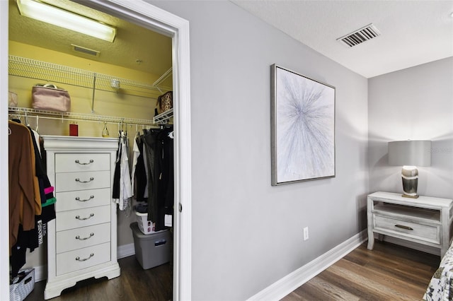 interior space featuring dark hardwood / wood-style flooring